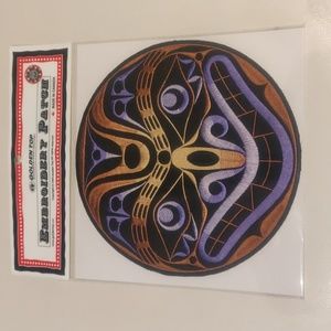 8" Embroidered Patch 'Earth' Indigenous Design by Joe Wilson